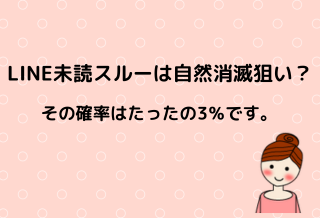 LINE未読スルーは自然消滅狙い？いいえその確率はたったの3％です